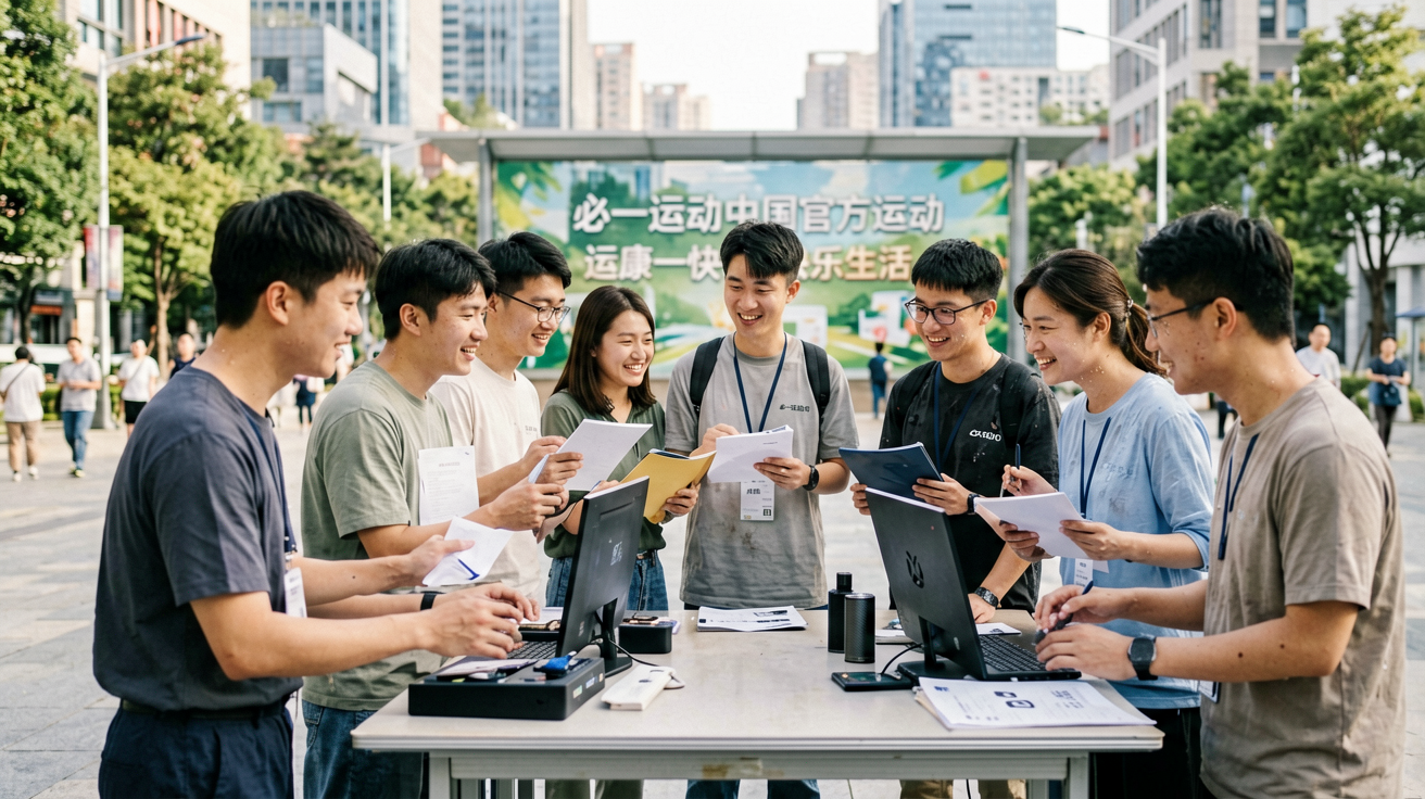 城市青年参与必一官方组织的户外拓展活动